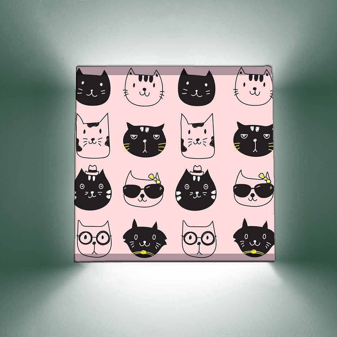 Children's Bedroom Wall Lamp - Black Cats