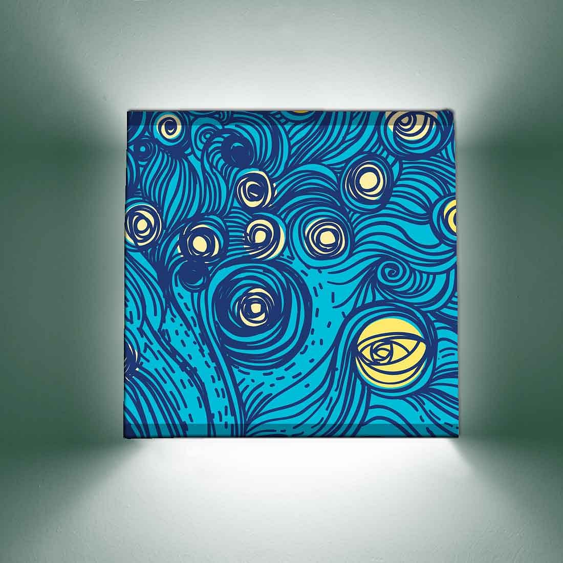 Designer Wall Lamps for Bedroom - Blue Illusion