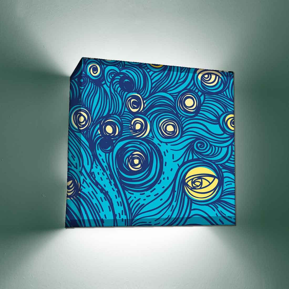 Designer Wall Lamps for Bedroom - Blue Illusion - Image 2