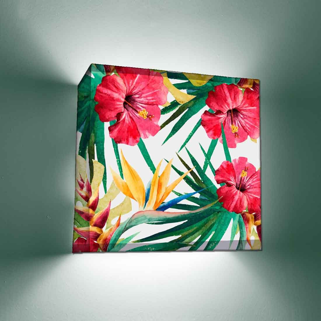 New Floral Wall Lamp - Hibiscus and Leaves - Image 2