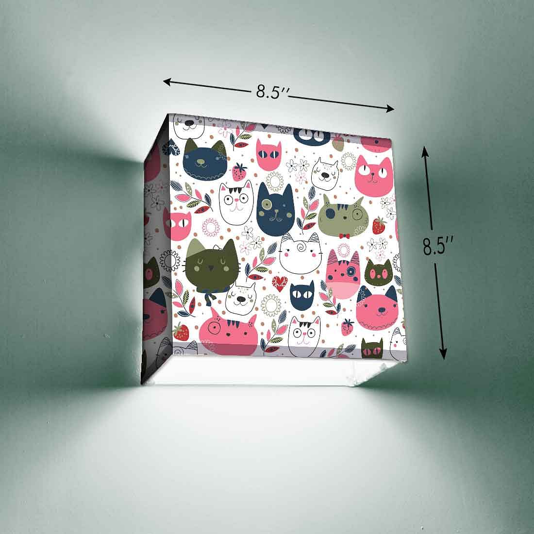 Kids Wall Night Lamp - Colorful Cats - Image 3