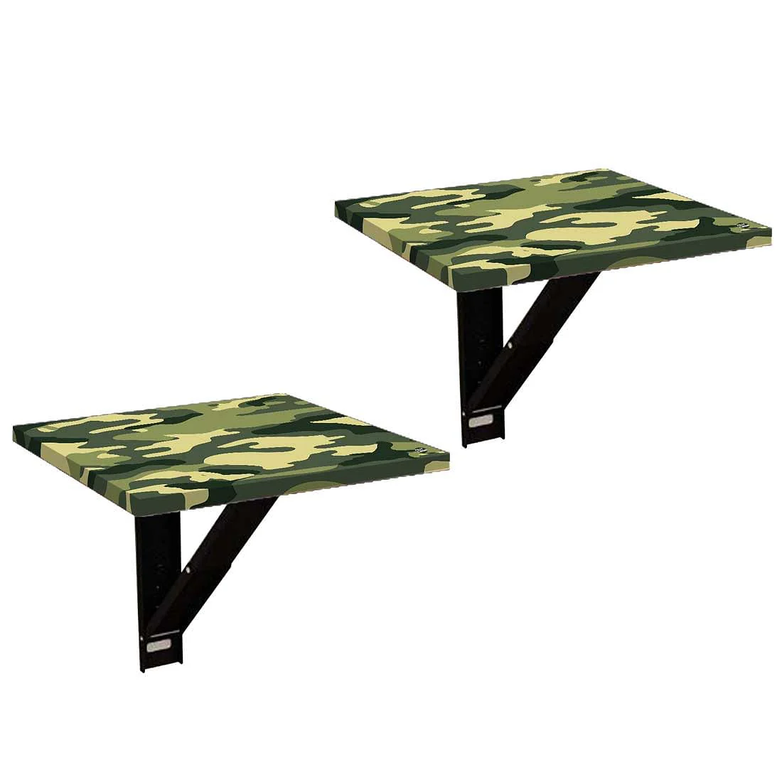 Folding Wall Mounted End Table For Bedroom - Army Camouflage - Image 2