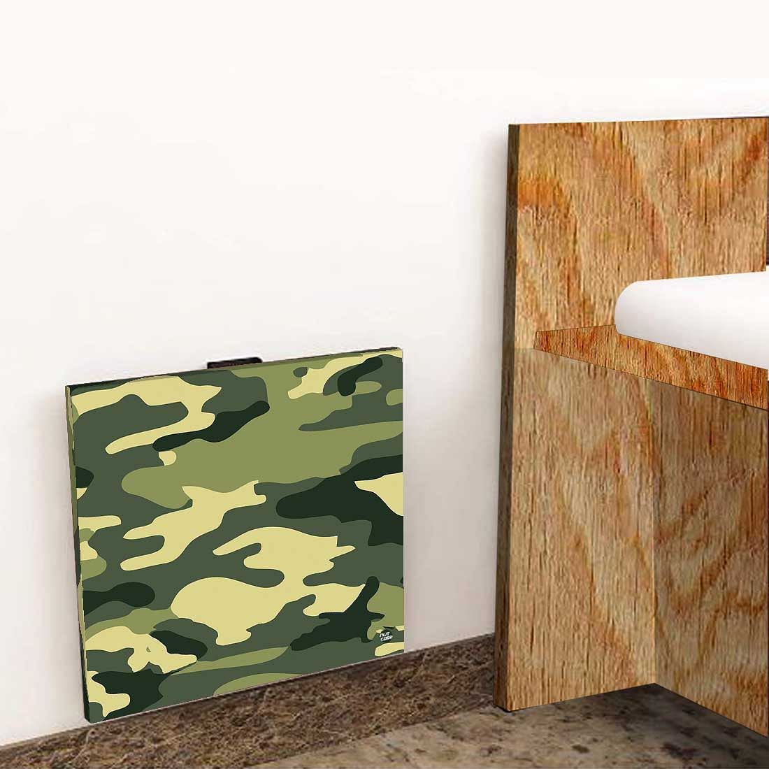 Folding Wall Mounted End Table For Bedroom - Army Camouflage - Image 8