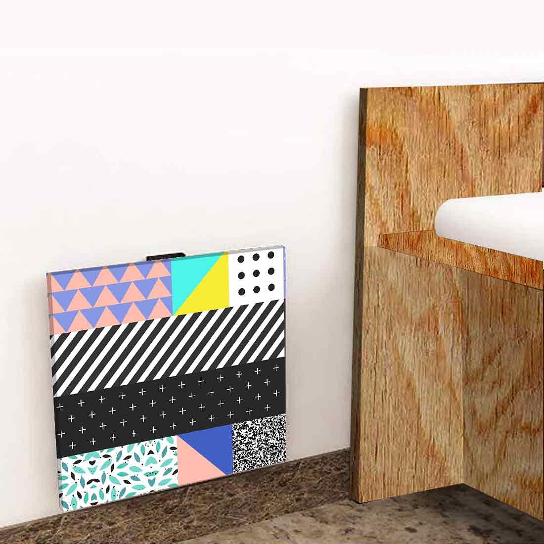 Fold Down Side Table Wall Mounted - Line Pattern - Image 8