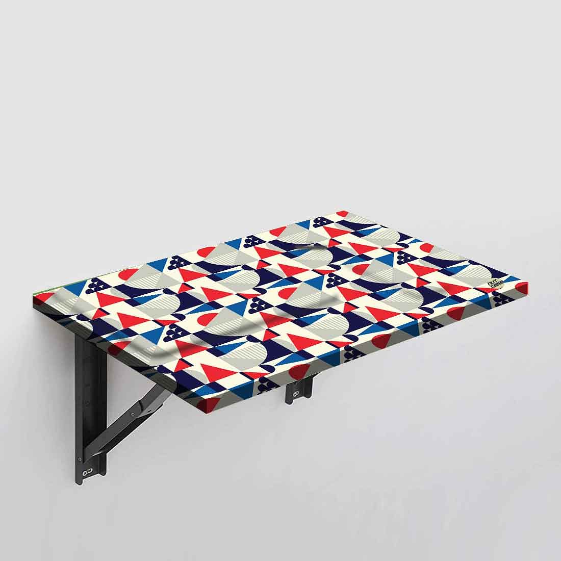 Wall Mounted Table for WFH - Retro Geometric