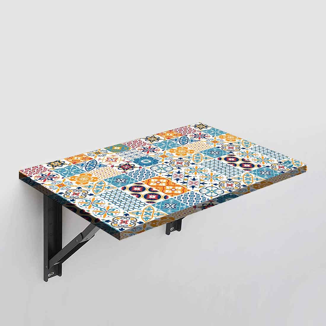 Wall Mounted Modern Work Table  - Spanish Tile Style