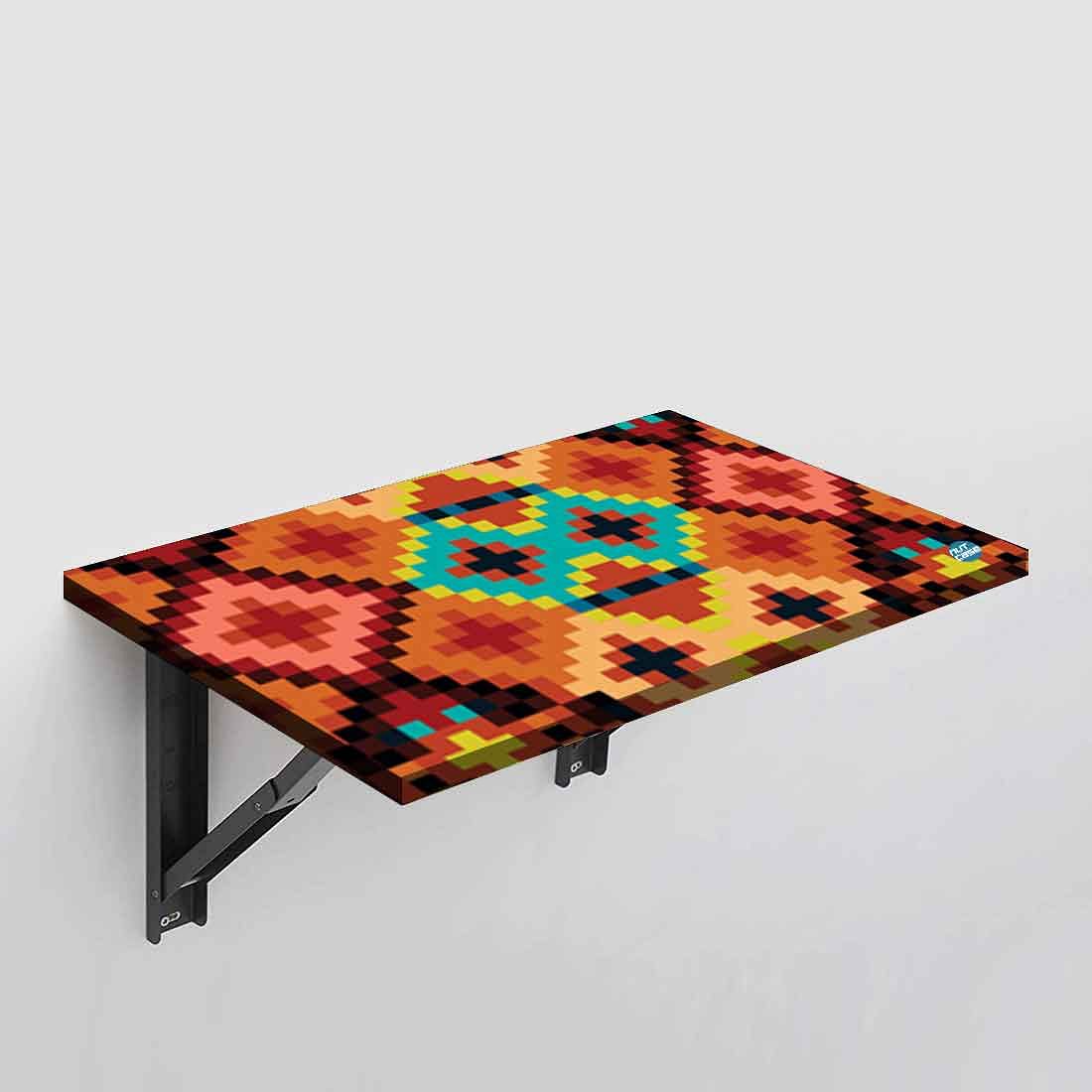 Wall Mounted Modern Work Table - Ethnic Pattern