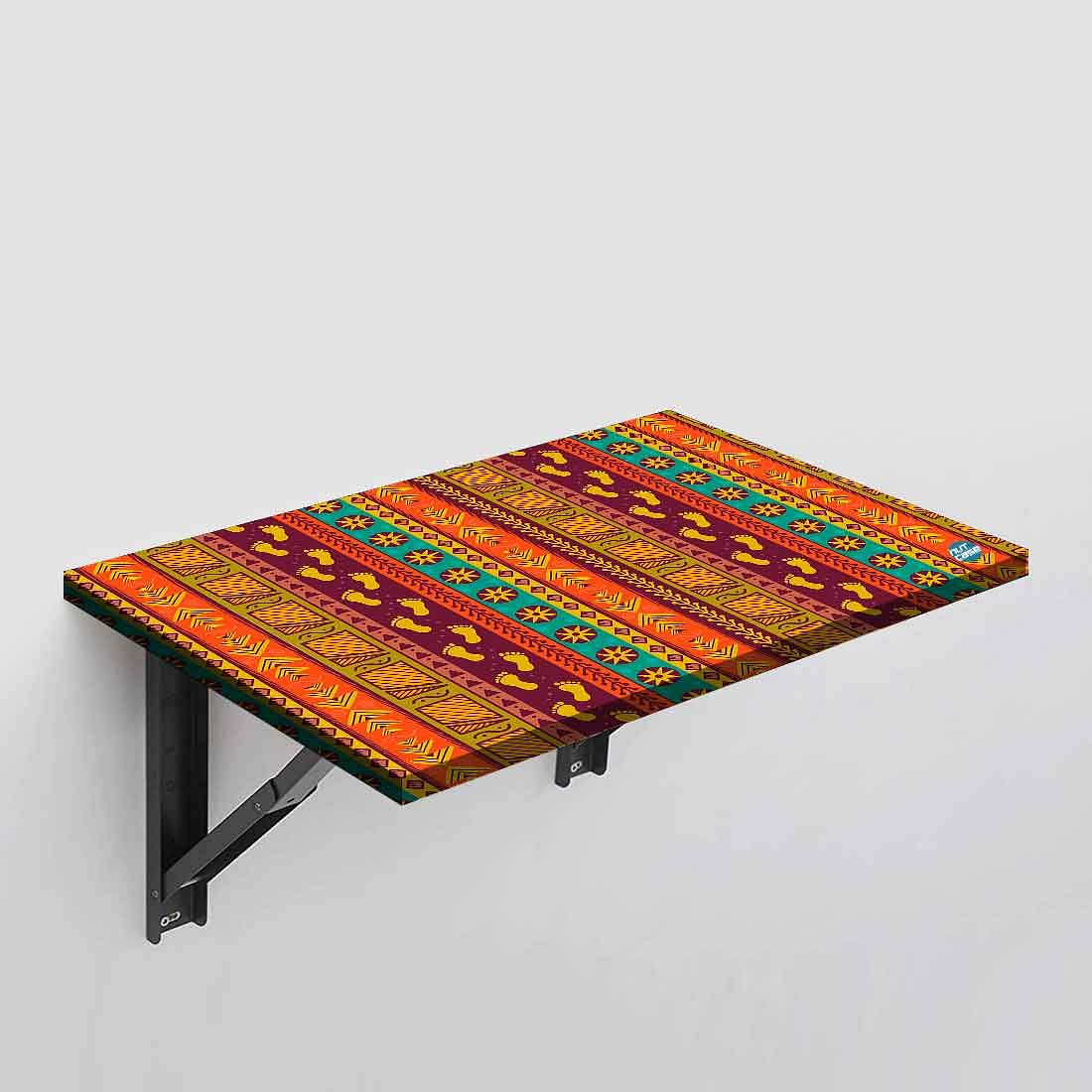 Wall Mounted Folding Study Table Study Table - Aztec Pattern