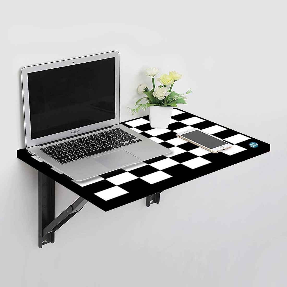 Wall Mounted Folding WFH Table - Checks - Image 2