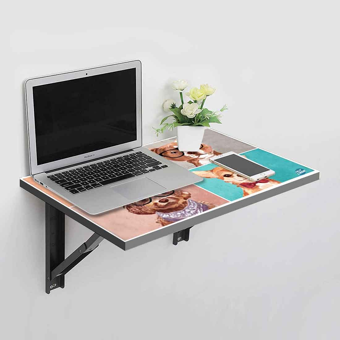 Wall Mounted Folding Study Table - Cute Dogs - Image 2