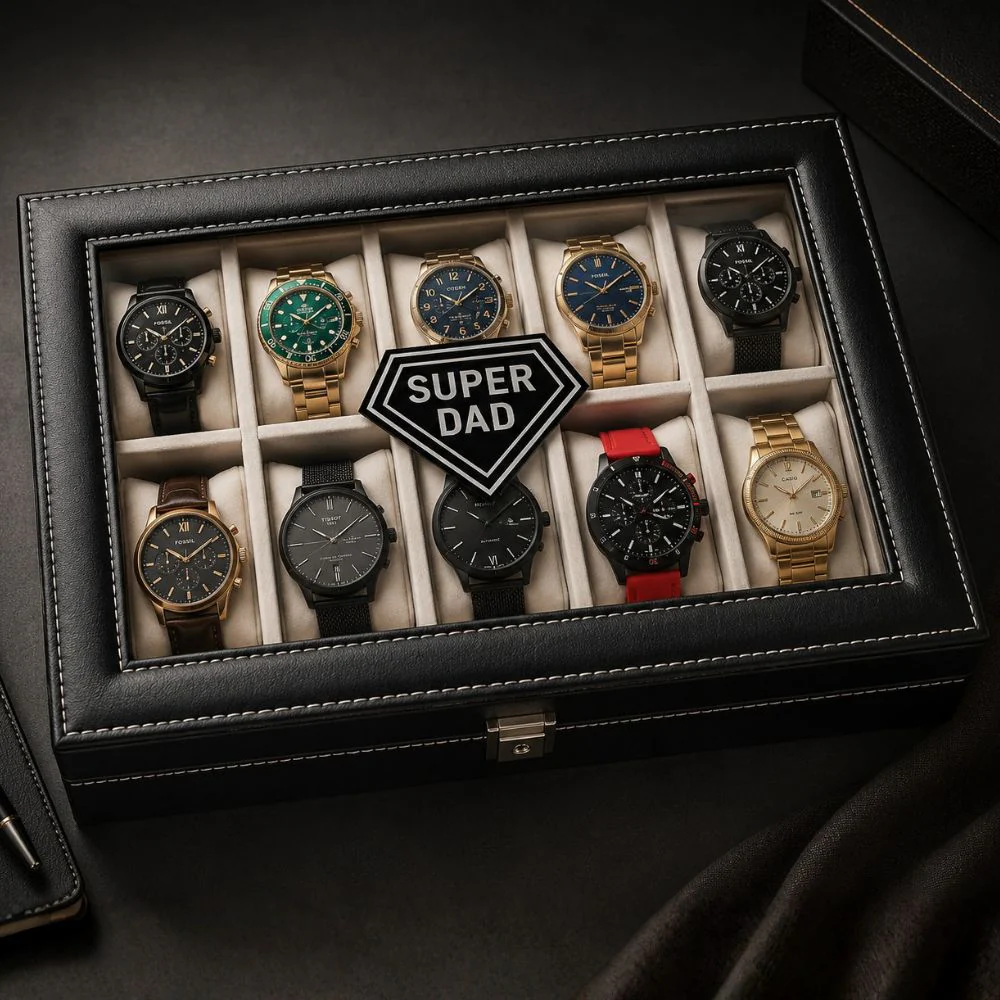 Watch Box for 10 Watches | Unique Gift for Dad - Image 2
