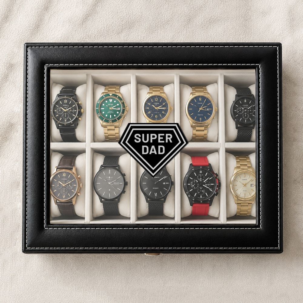 Watch Box for 10 Watches | Unique Gift for Dad - Image 4