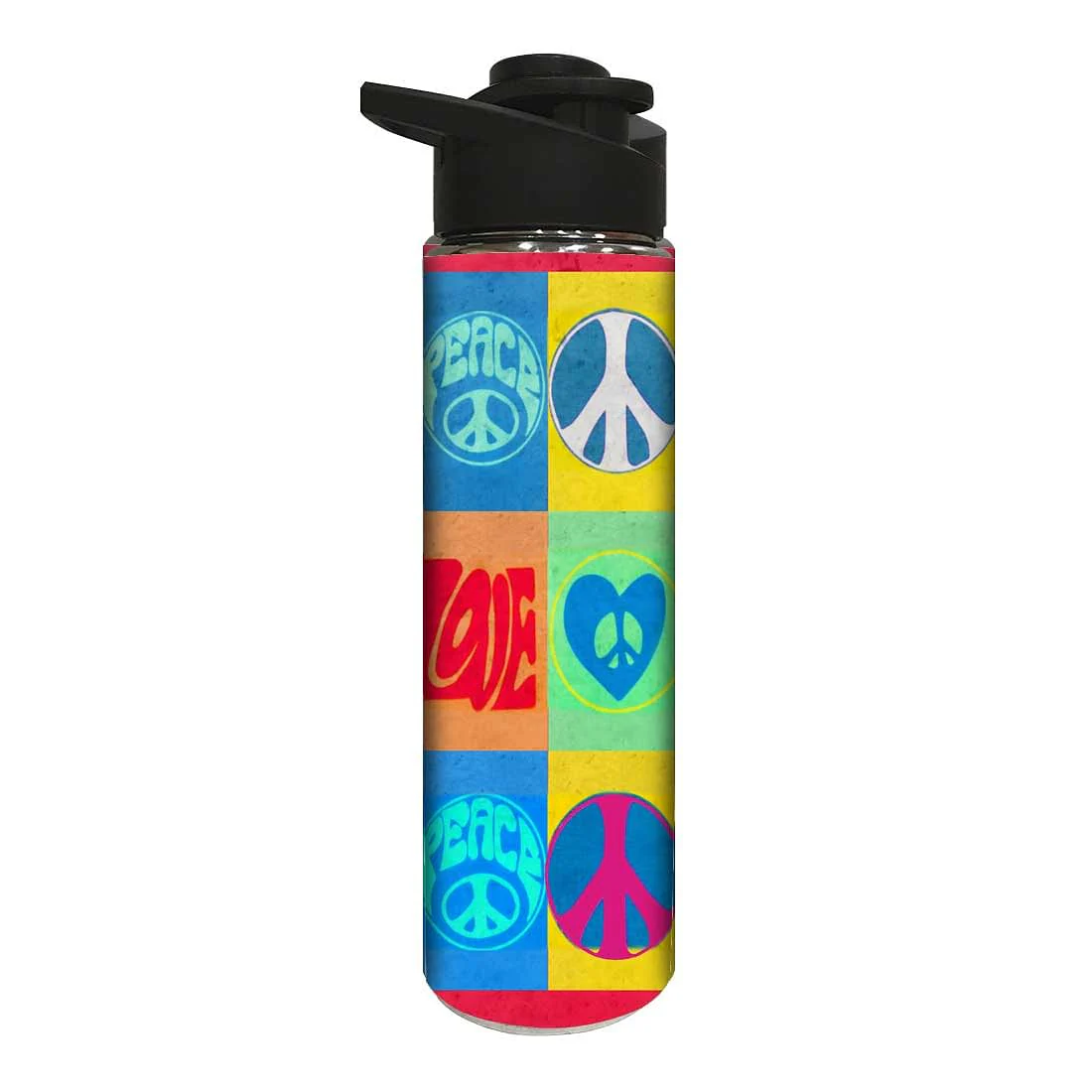 Designer Stainless Steel Sipper Water Bottle - Peace - Image 2