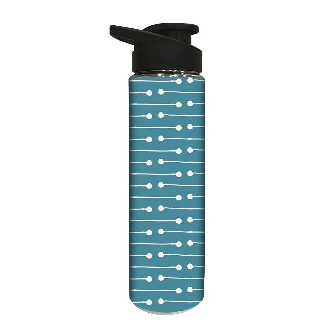Steel Sipper Water Bottle for Birthday Party Gifts - White Dots Line - Image 2