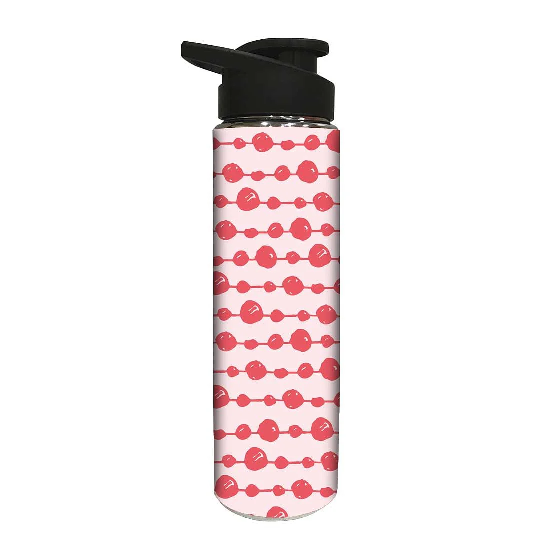 Designer Stainless Steel Water Bottle - Pink Design - Image 2