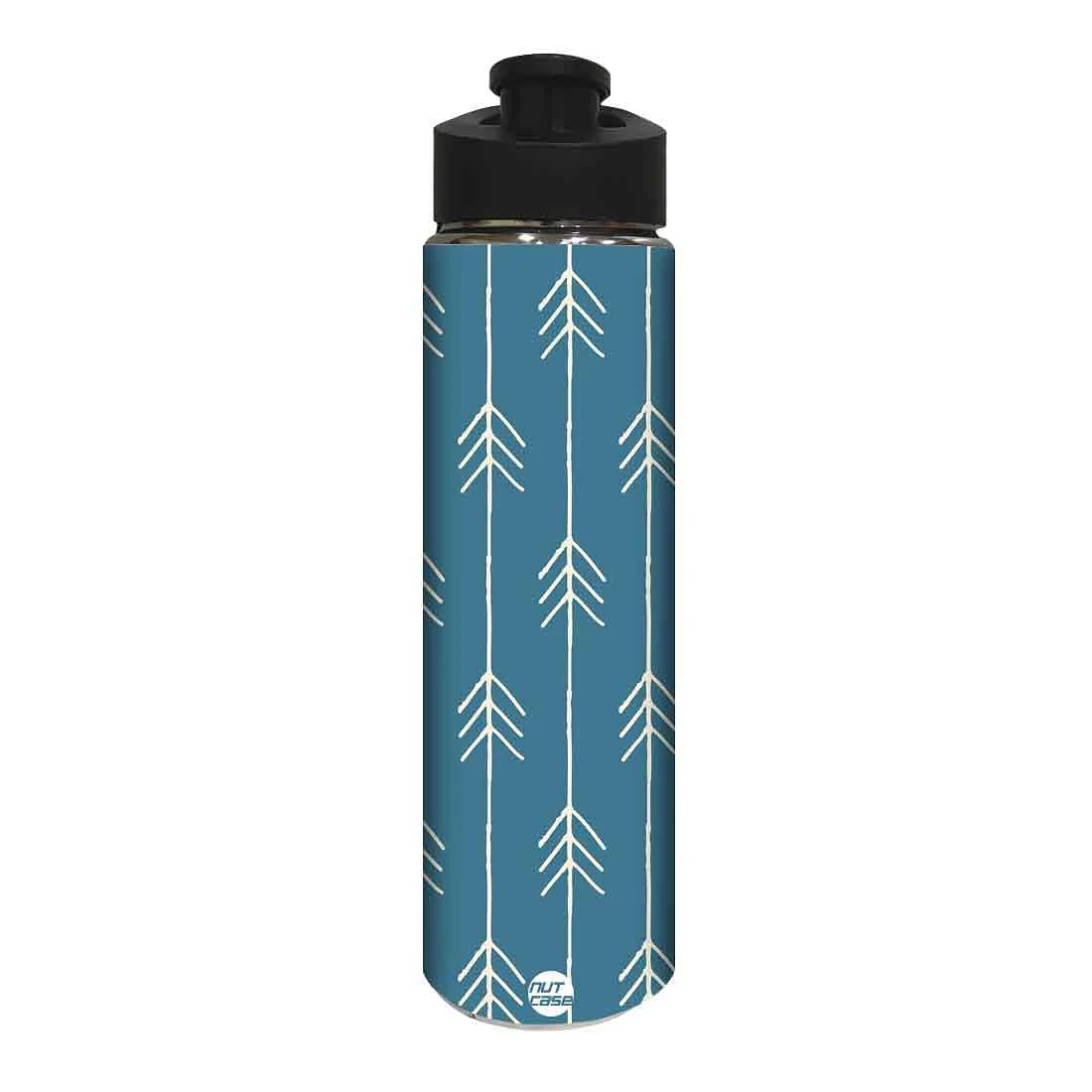 Water Bottle for Kids - White Arrow with Blue Background