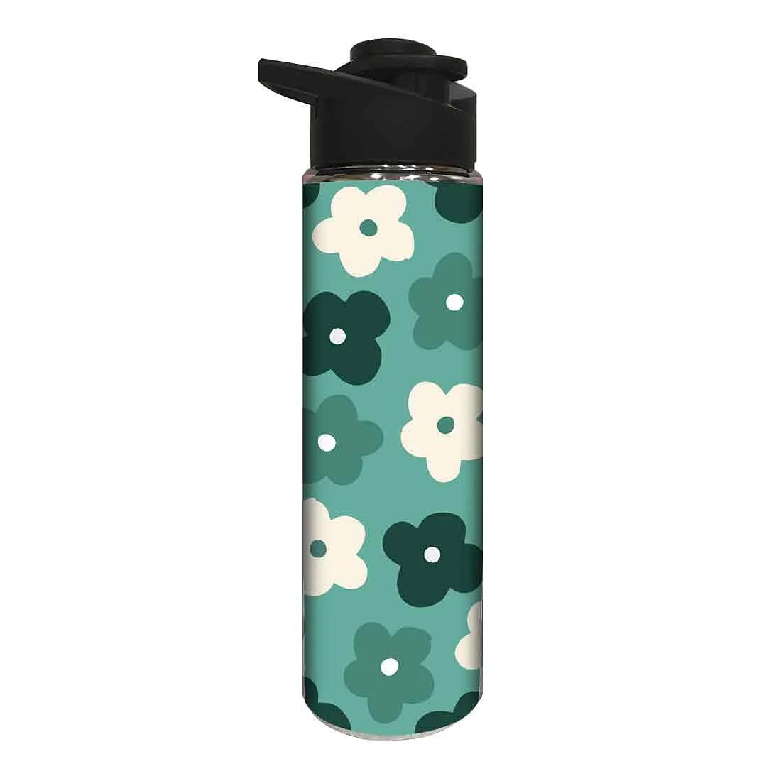 Water Bottle for Girls - Green Floral - Image 2