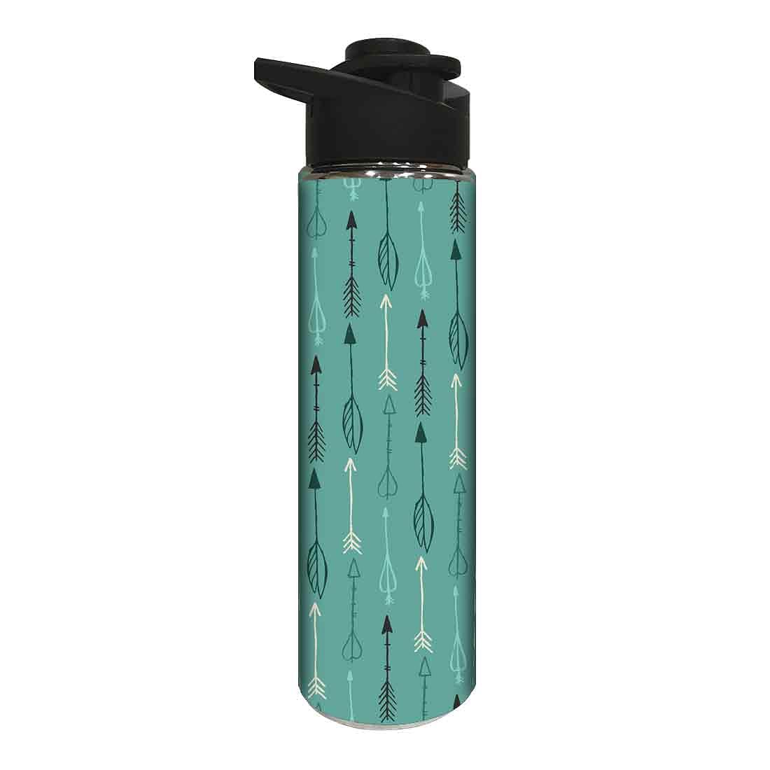 Designer Stainless Steel Sipper Bottle - Arrow with Green Background - Image 2