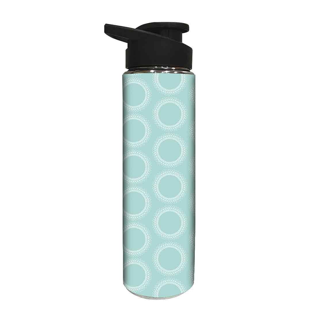 Stainless Steel Water Bottle - Green Pattern Circle - Image 2