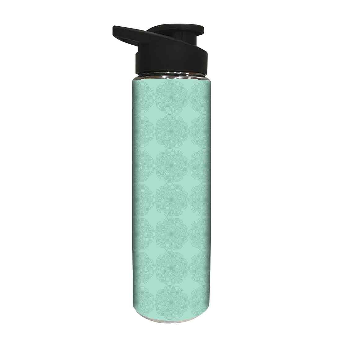 Stainless Steel Sipper Bottle - Green Flower - Image 2