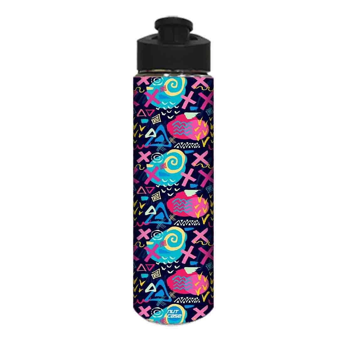 Stainless Steel Sipper Bottle - Trendy Colorful Pattern