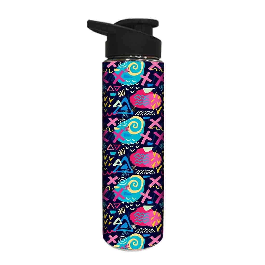 Stainless Steel Sipper Bottle - Trendy Colorful Pattern - Image 2
