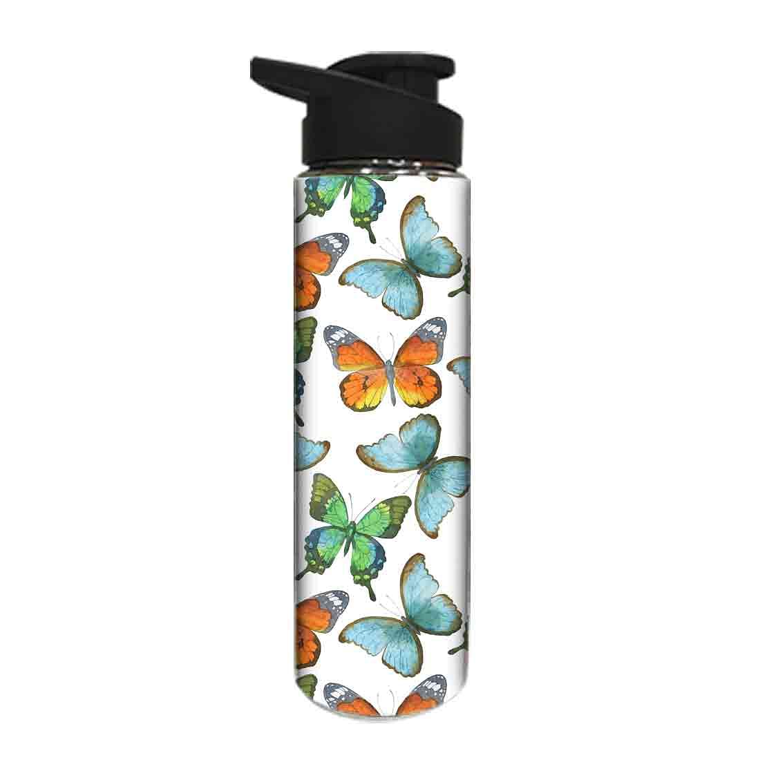 Designer Stainless Steel Mini Water Bottle for Girls - Butterflies - Image 2