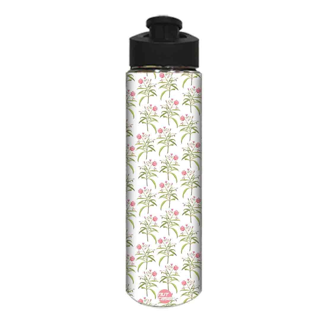 Stainless Steel Sipper Bottle - Flowers Pattern