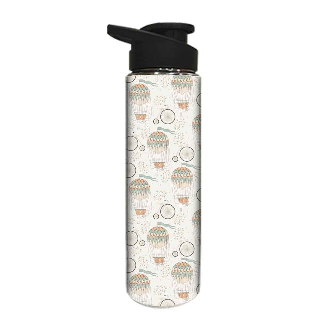 Designer Stainless Steel Water Bottle - Air Balloon and Cycles - Image 2