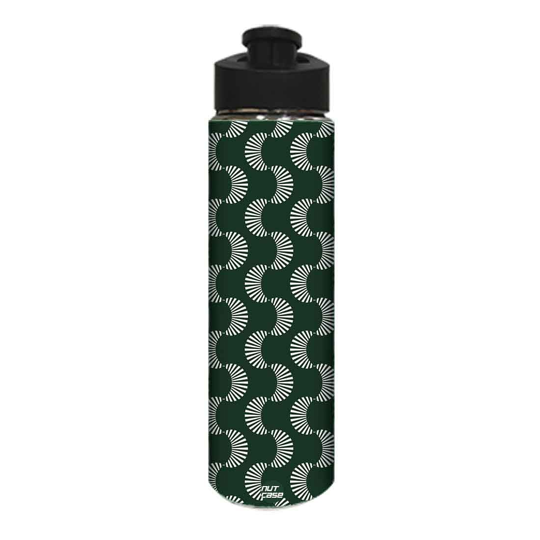 Stainless Steel Sipper Bottle - Dark Green Retro