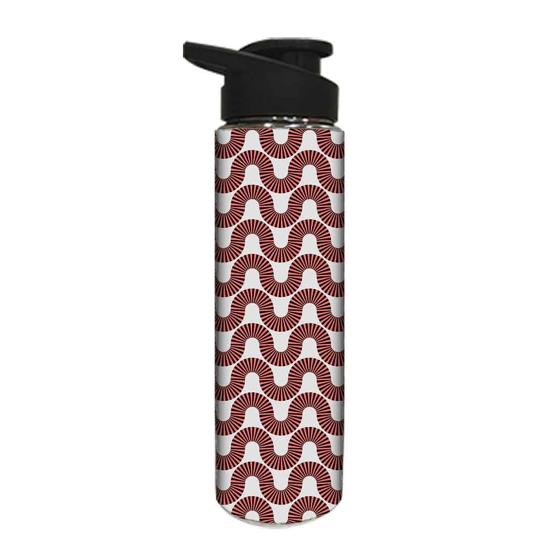 Designer Stainless Steel Sipper Bottle - Peach Color Retro Art - Image 2