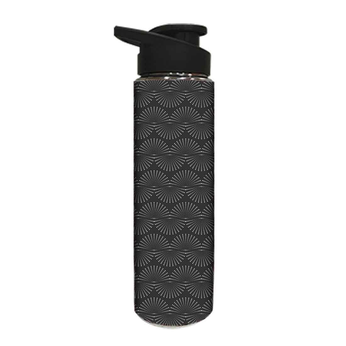Water Bottle for Kids - Black and White Retro Pattern - Image 2