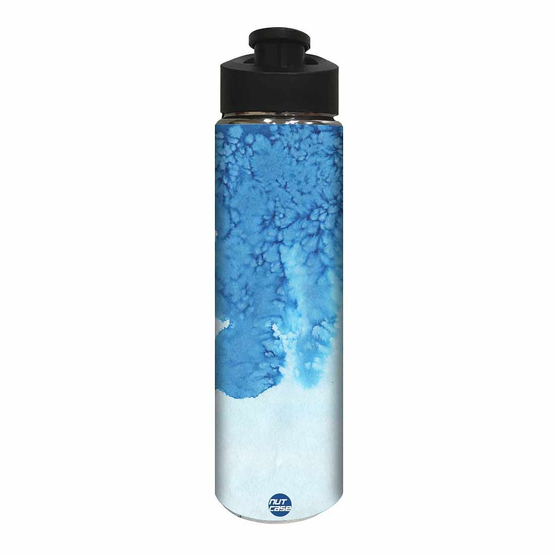 Designer Stainless Steel Water Bottle - Arctic Blue Space Watercolor
