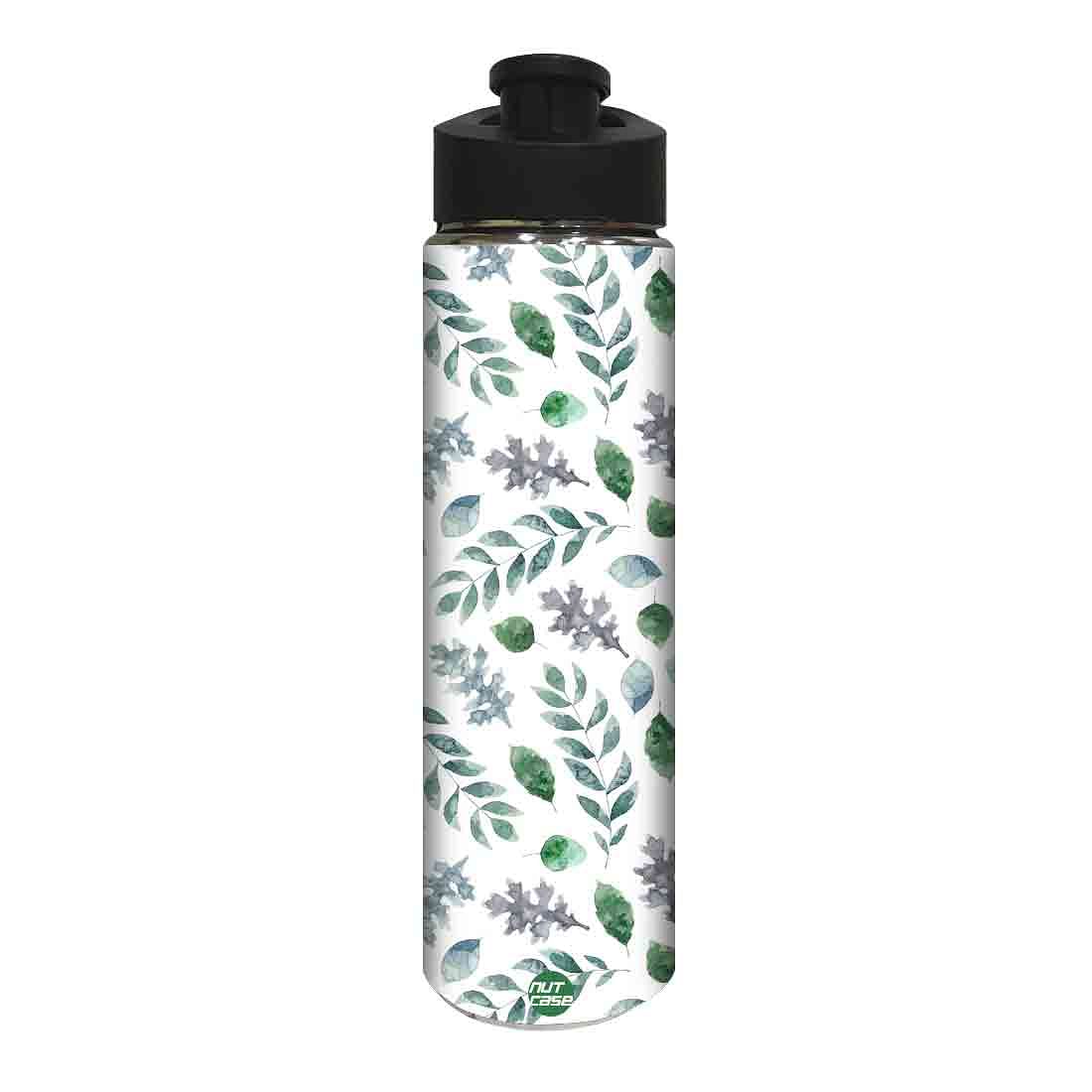 Designer Stainless Steel Water Bottle - Green Leaf