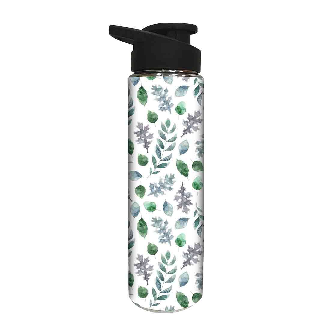 Designer Stainless Steel Water Bottle - Green Leaf - Image 2