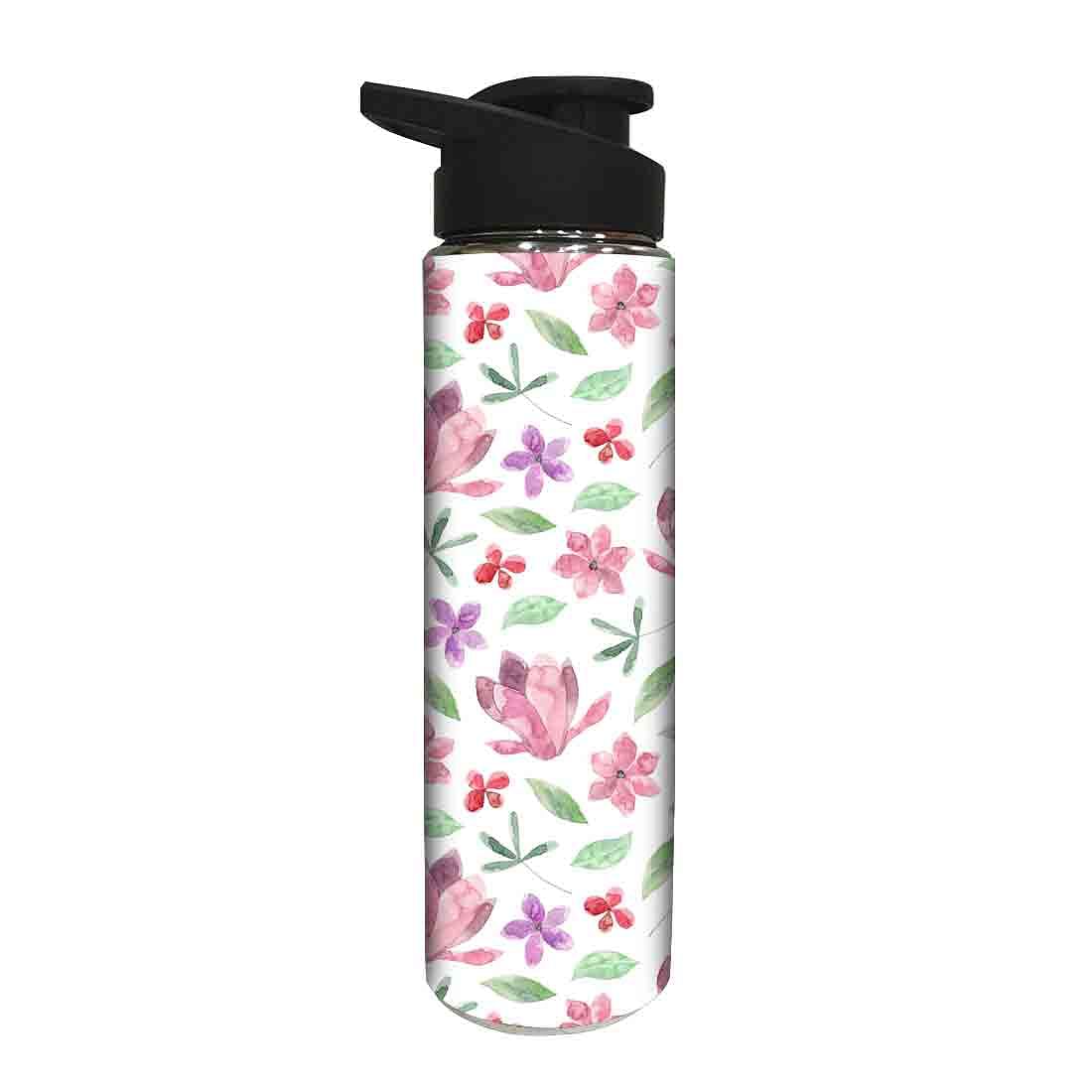 Designer Sipper Bottle for Kids - Pink Flower - Image 2