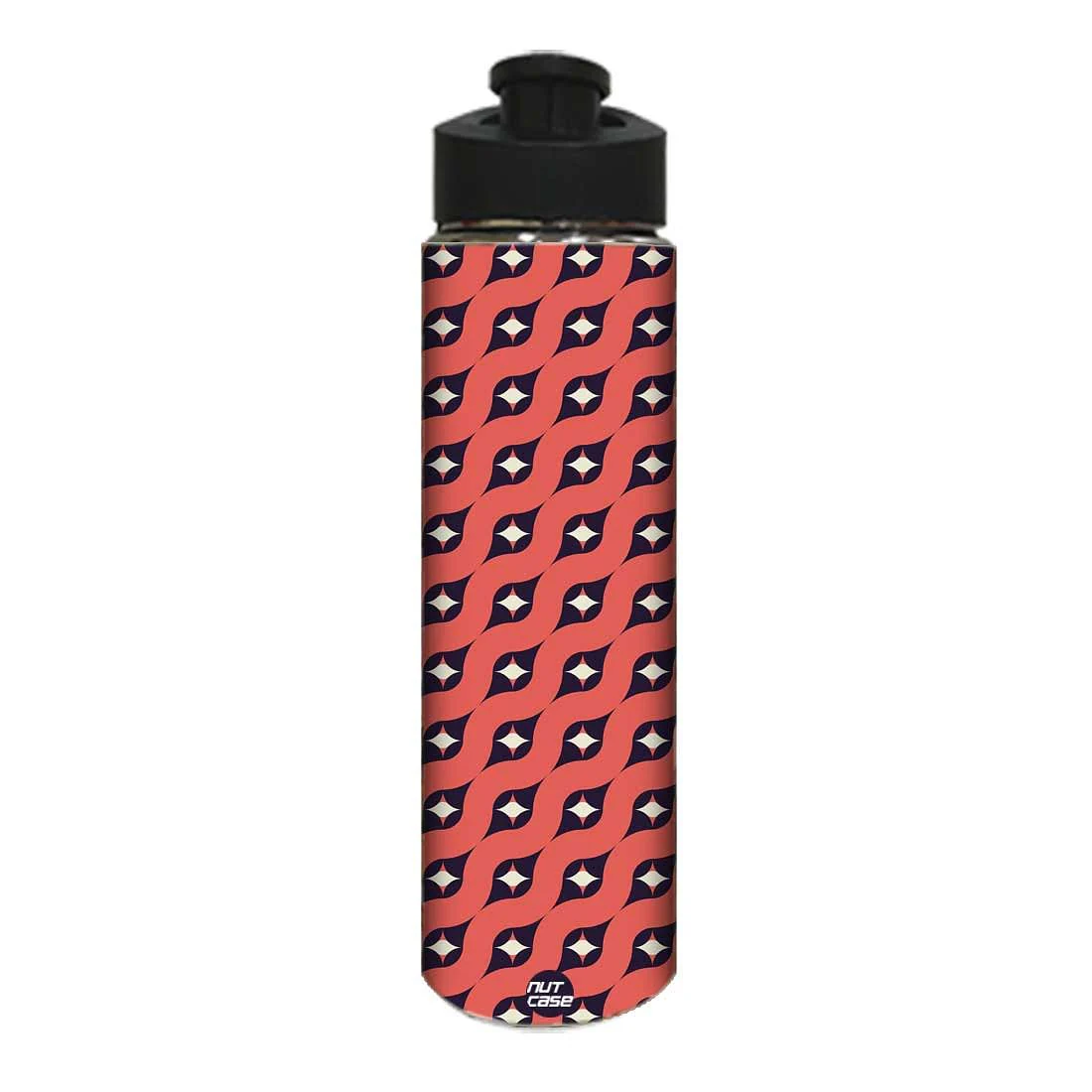 Designer Stainless Steel Sipper Bottle - Peach Retro Collection