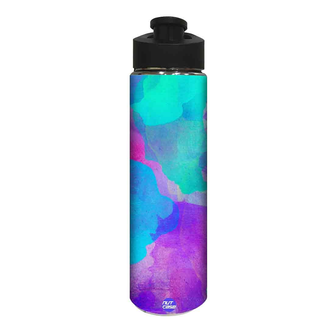 Stainless Steel Water Bottle - Blue Watercolor