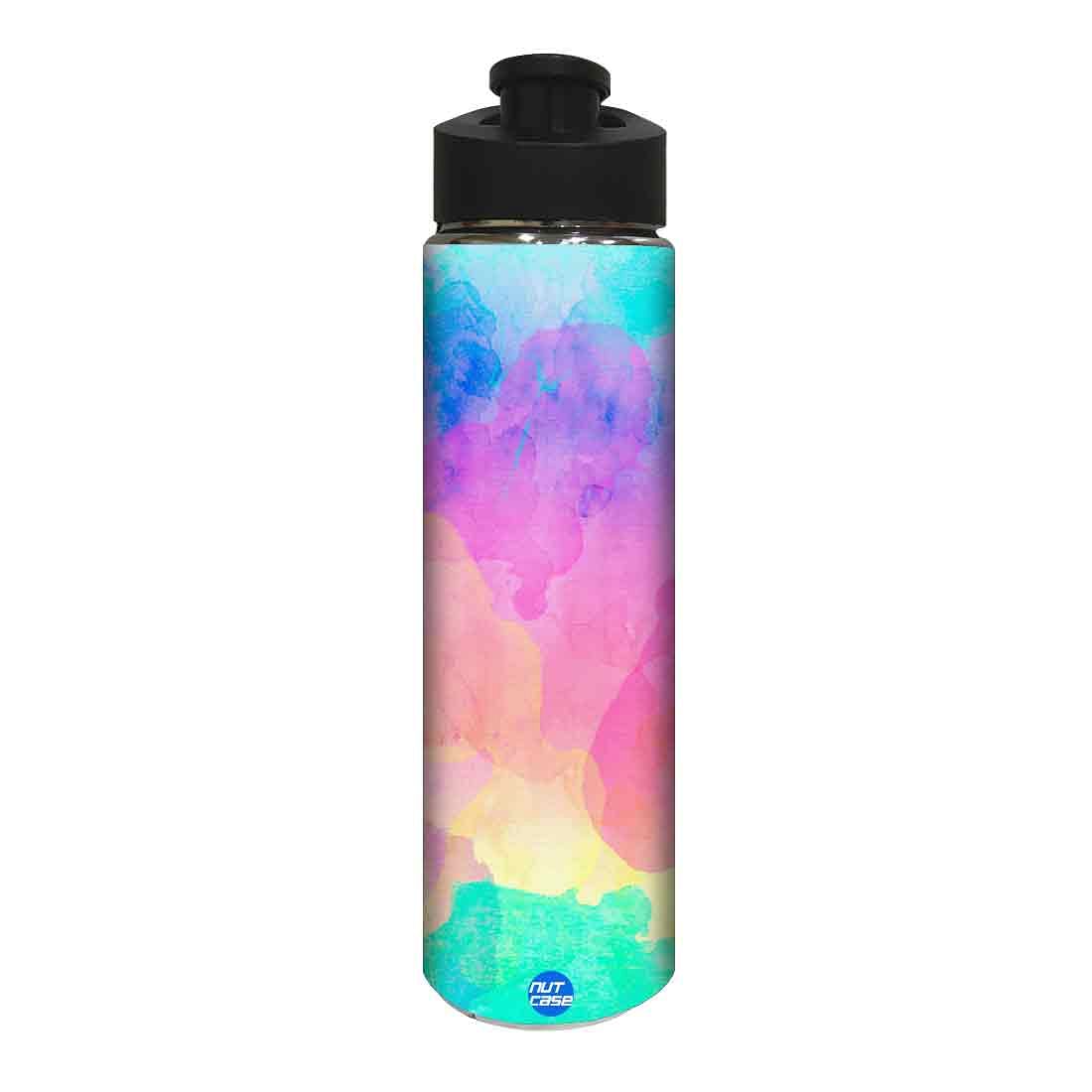 Water Bottle for Kids - Pink and Blue Watercolor