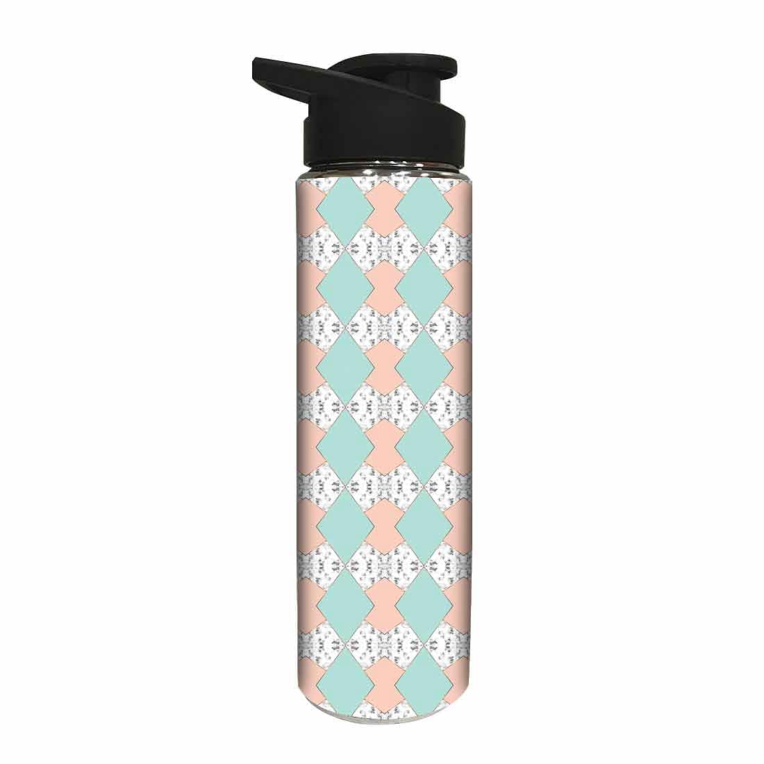 Stainless Steel Sipper Bottle - Green and Pink Marble - Image 2