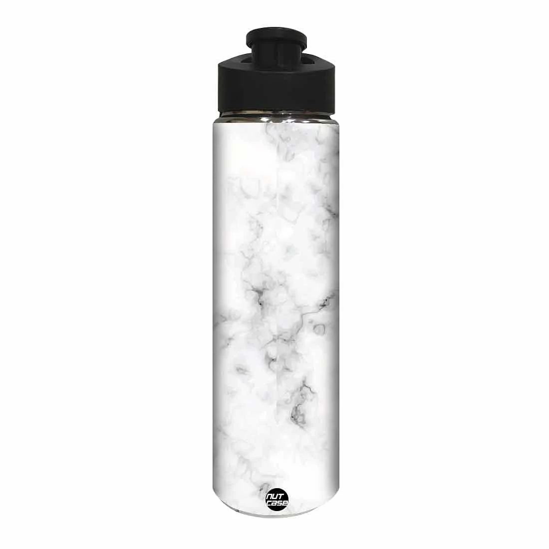 Designer Stainless Steel Sipper Bottle - White and Black Marble