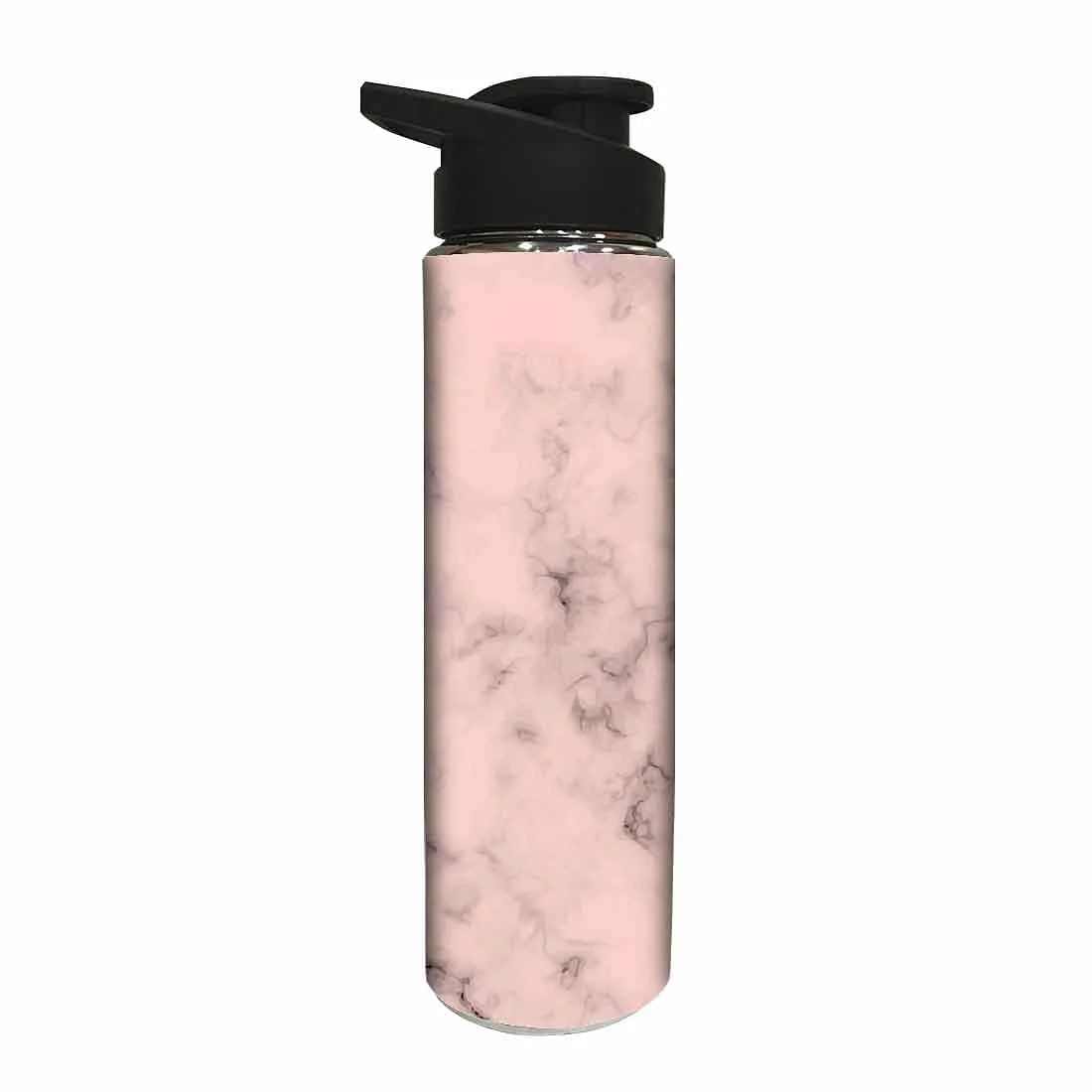 Water Bottle for Kids - Peach Color Designer Marble - Image 2