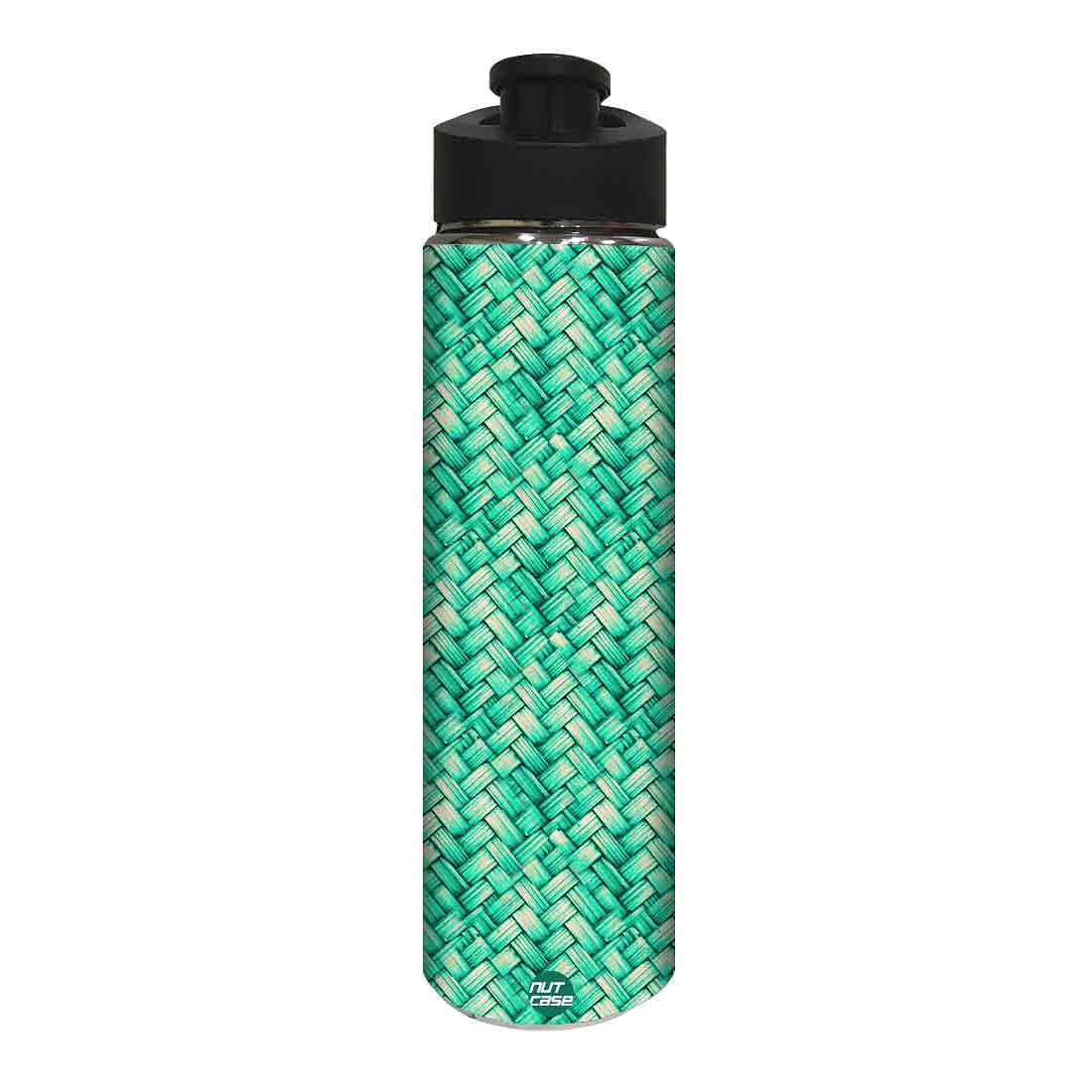 Designer Stainless Steel Water Bottle - Green Strips