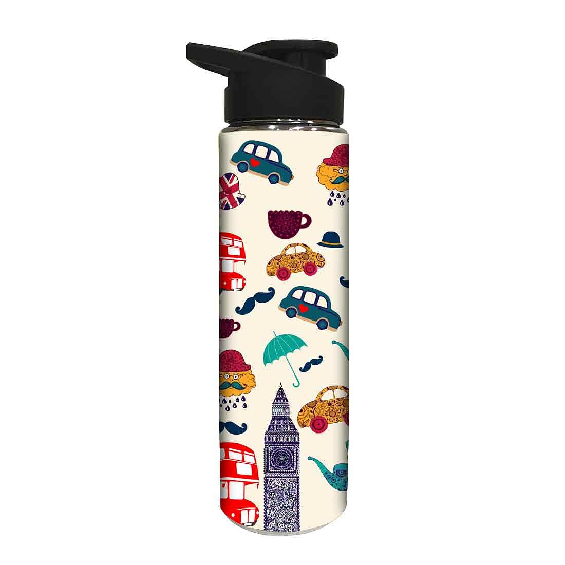 Stainless Steel Water Bottle - Umbrella and Bus - Image 2
