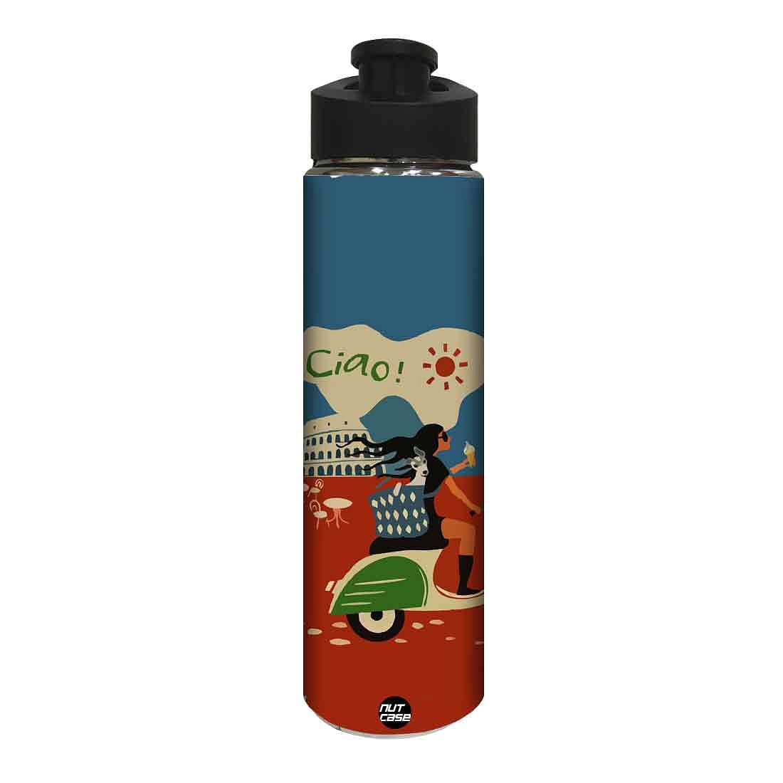 Water Bottle for Kids - Girl with Scooty