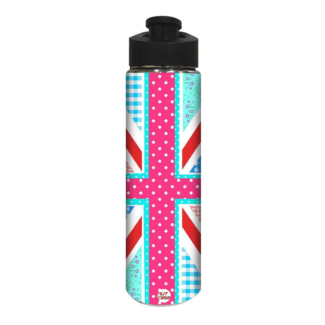 Stainless Steel Water Bottle - Colorful Dots Pattern