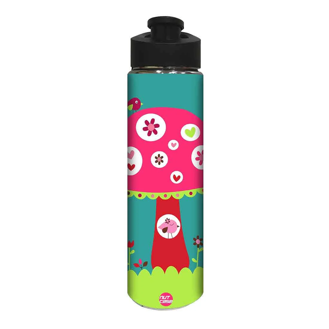 Stainless Steel Sipper Bottle - Pink Mushroom