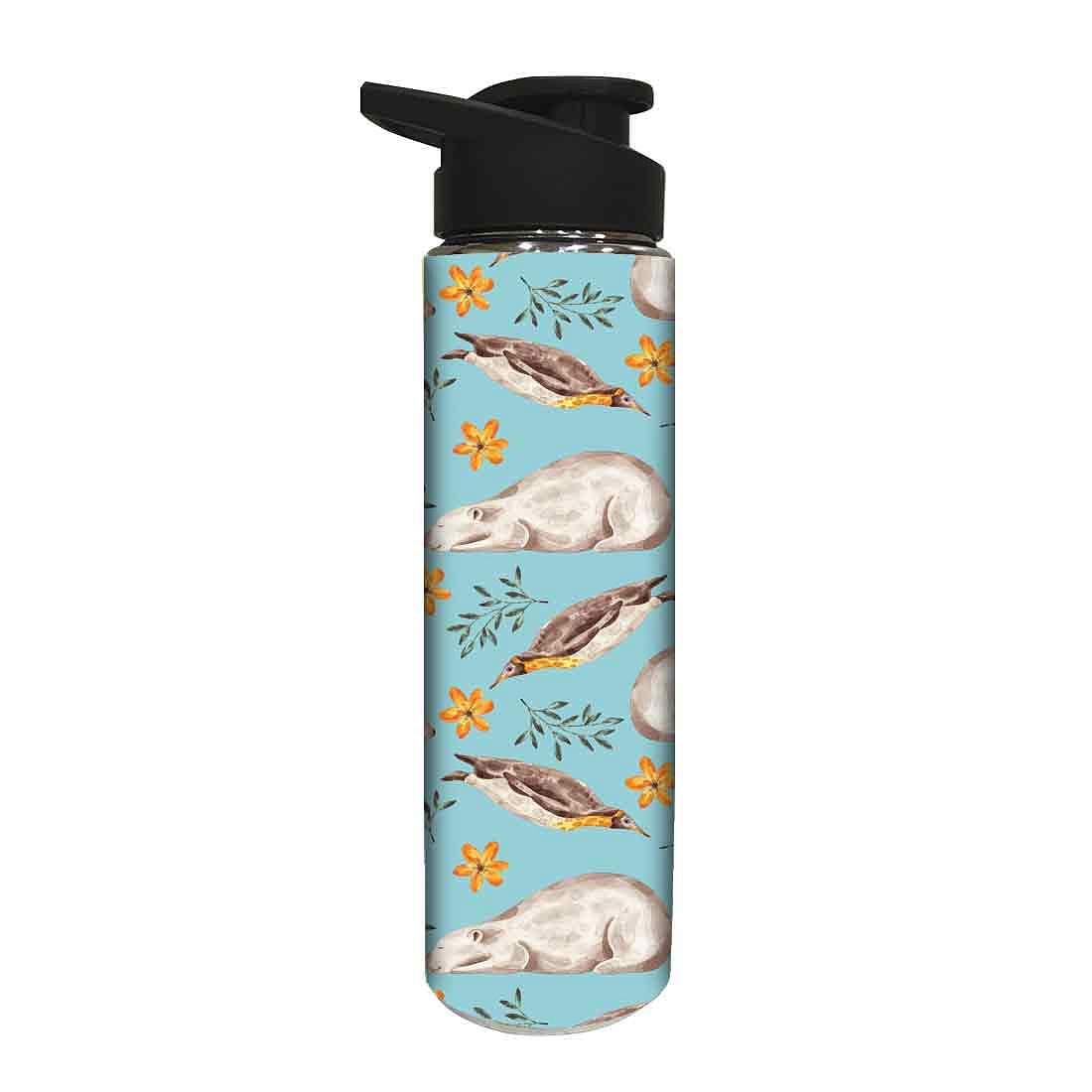 Designer Stainless Steel Sipper Bottle - Bear and Flower - Image 2