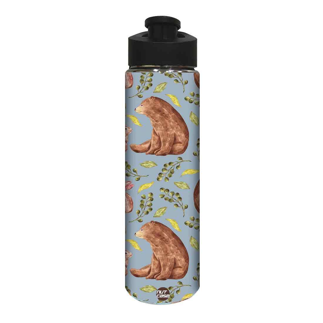 Designer Stainless Steel Water Bottle - Brown Bear