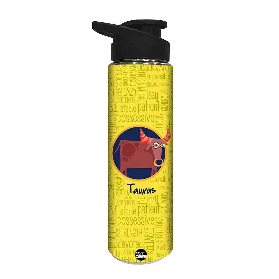 Designer Sipper Bottle for Kids - Taurus Zodiac Signs - Image 2